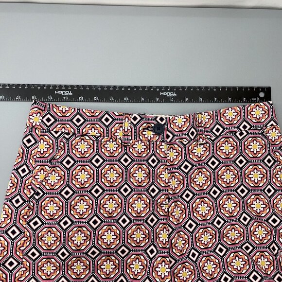 Crown And Ivy Shorts Stretch Geometric Multicolor Womens 6 - Picture 7 of 10